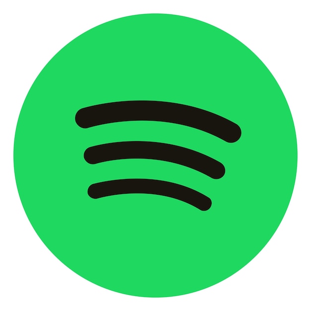 Ronde Spotify-logo geïsoleerd op witte achtergrond