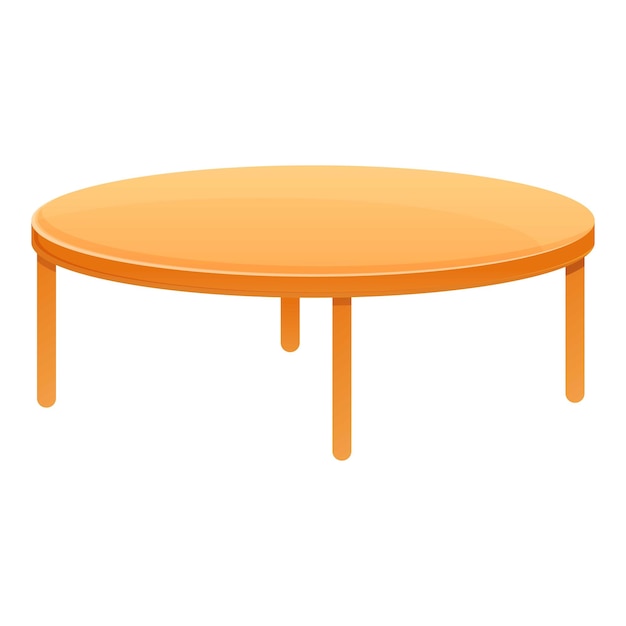 Vector ronde tafel pictogram cartoon van ronde tafel vector pictogram voor webdesign geïsoleerd op een witte achtergrond