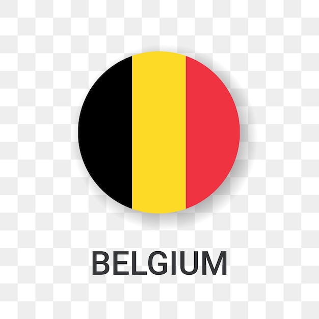 Ronde vlag van België Vector pictogram illustratie geïsoleerd