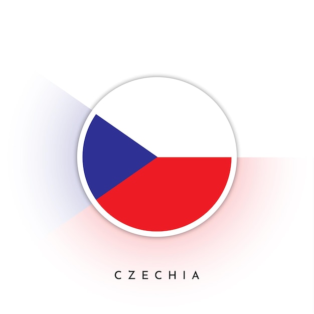 Ronde vlag van het ontwerp van Tsjechië