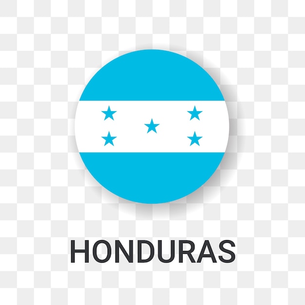 Ronde vlag van honduras vector pictogram illustratie geïsoleerd