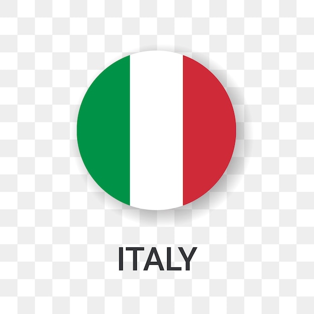 Ronde vlag van italië vector icon illustratie geïsoleerd