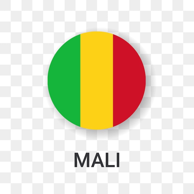 Ronde vlag van mali vector icon illustratie geïsoleerd