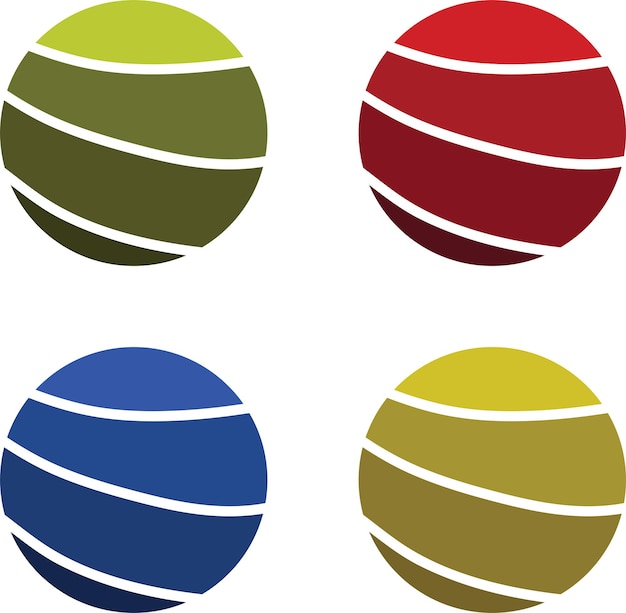 Ronde vorm Collectie afgerond ontwerp logo symbool
