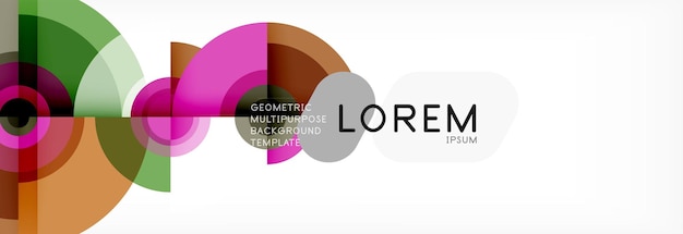 Ronde vormen vector abstracte achtergrond Trendy cirkelvormen compositie vector