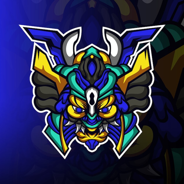 Vettore ronin monsters gaming esport mascot logo