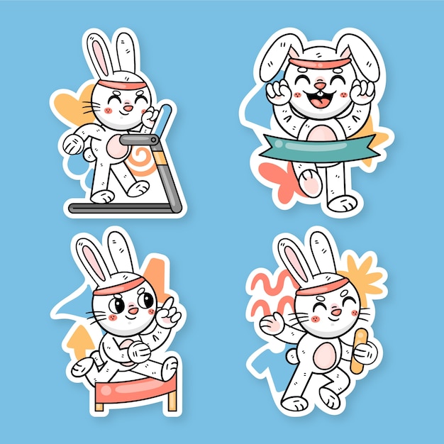 Ronnie the bunny stickers collection