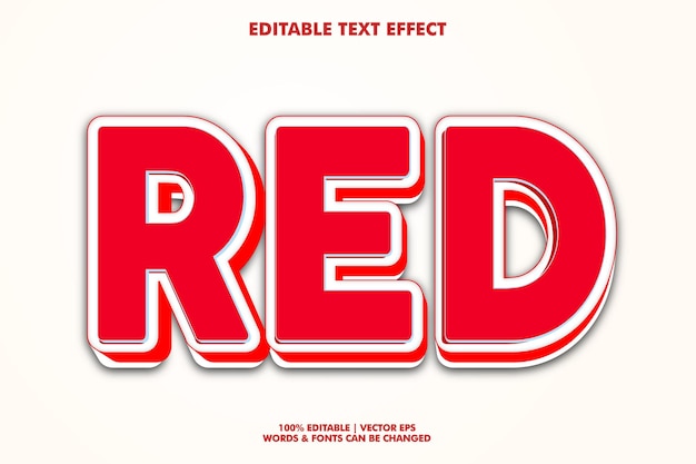 Rood 3D-teksteffect