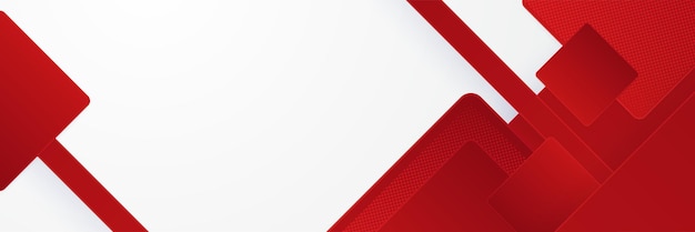 Rood abstract breed banner achtergrond vector modern bedrijfsconcept