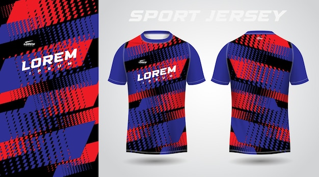 rood blauw shirt sport jersey ontwerp