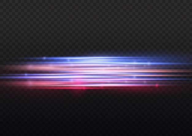 Rood blauw speciaal effect laserstralen horizontale lichtstralen bewegingspolitie bewegende snelle lijn