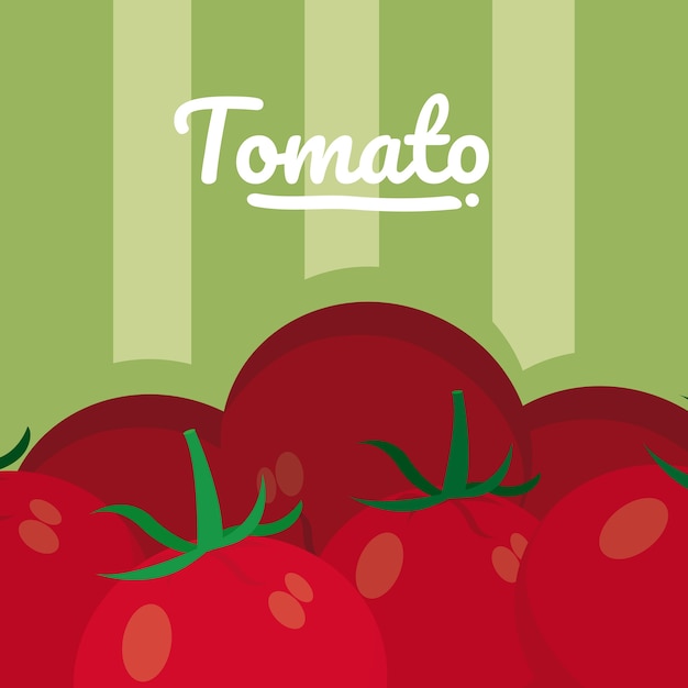 Rood de illustratie grafisch ontwerp van het tomatenbeeldverhaal