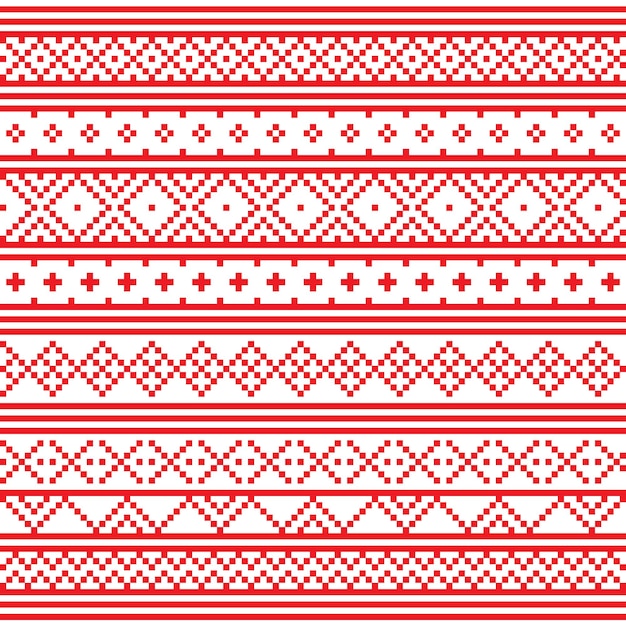 Rood en wit patroon, ornament. vector illustratie.