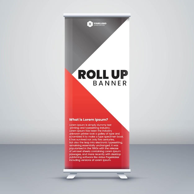 rood en zwart roll-up bannerontwerp