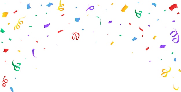 Rood groen gouden blauw paarse kleur confetti op transparante achtergrond verjaardag verjaardagsfeestje confetti vectorillustratie voor festival achtergrond partij elementen vliegen kleurrijke confetti