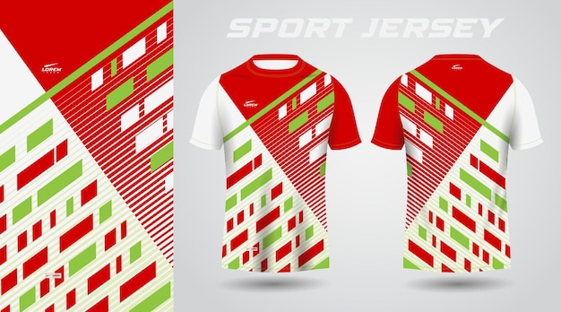 Rood groen shirt sport jersey ontwerp