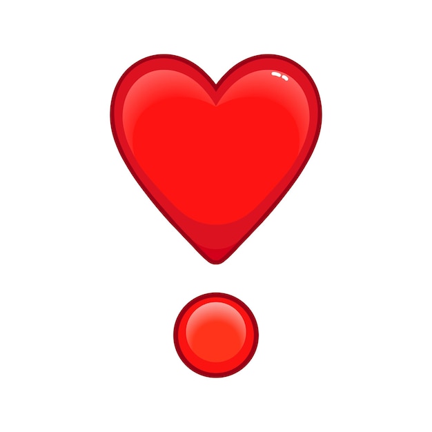 Rood hartpunt Groot formaat pictogram voor emoji-glimlach