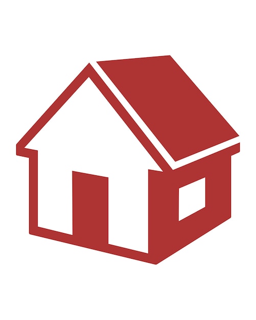 Vector rood huis icoon vector logo