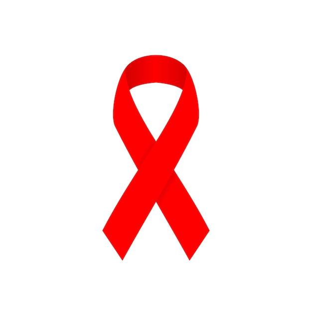 Rood lint Wereld aidsdag concept regeling