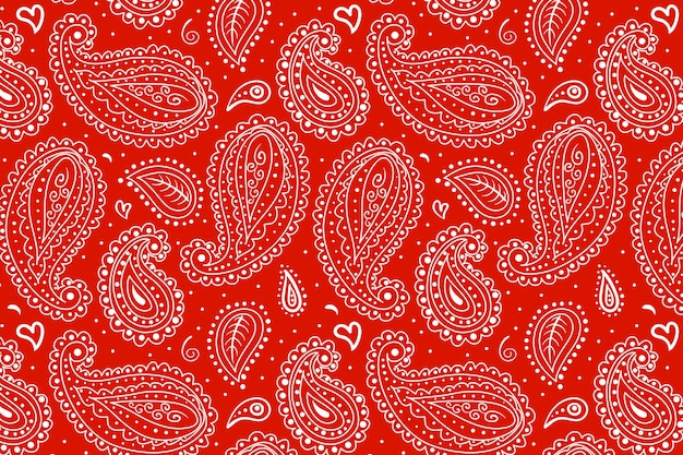 Vector rood paisley bandanapatroon