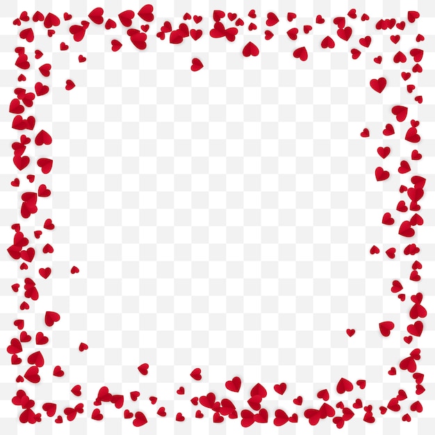 Vector rood papier hart frame achtergrond