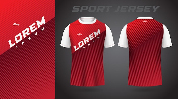 rood t-shirt sport jersey ontwerp