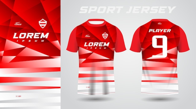 rood t-shirt sport jersey ontwerp