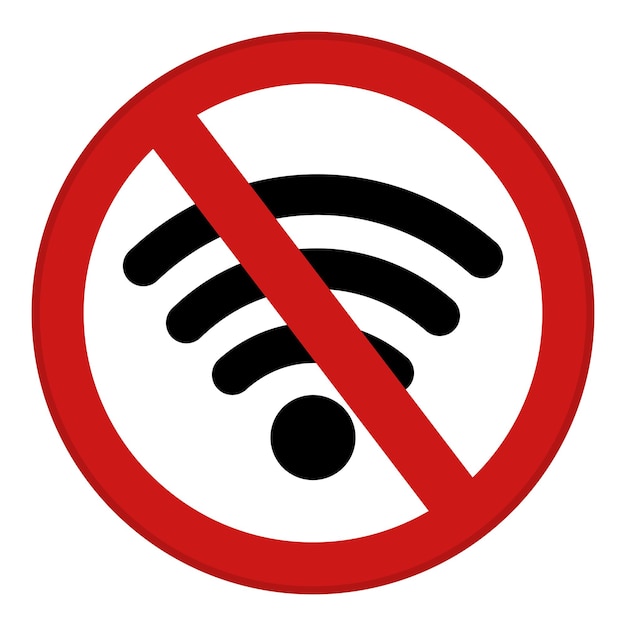 Rood teken Geen wifi-signaal