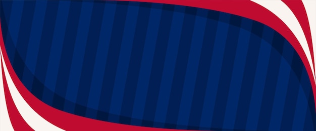 rood wit en blauw met een strookachtergrond voor ontwerp met een Amerikaans evenementthema