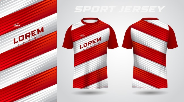 rood wit shirt sport jersey ontwerp