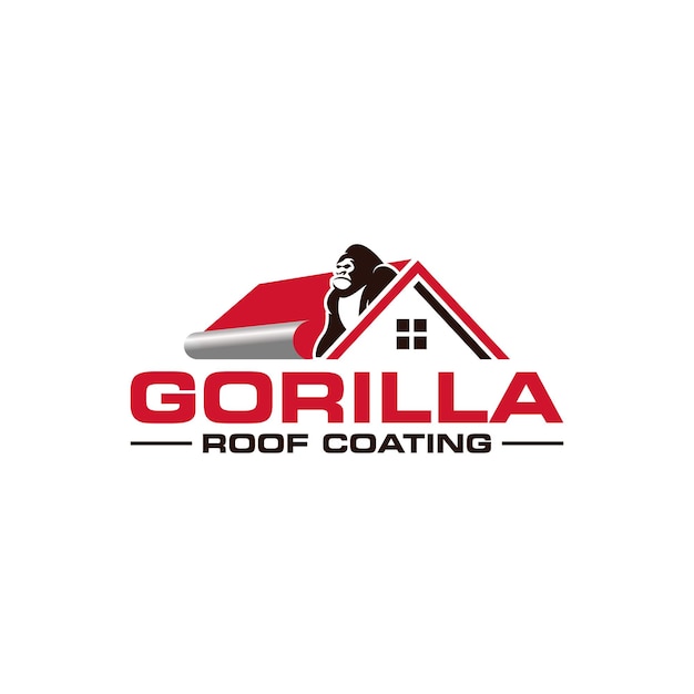 Roof coating logo design template