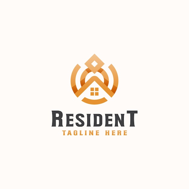 Roof House Real Estate Modern Concept Logo Template 