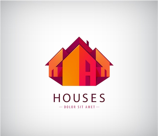 Roof logos, house building, real estate.