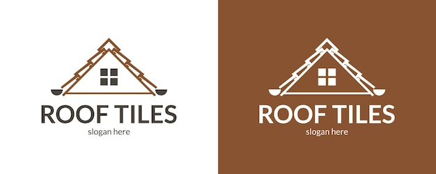 Roof tiles logo Vector illustration