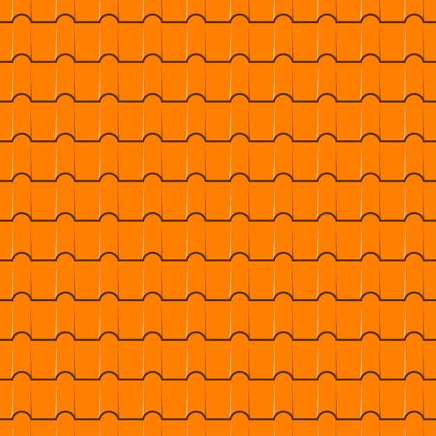 Roof tiles seamless pattern Yellow shingles profiles background