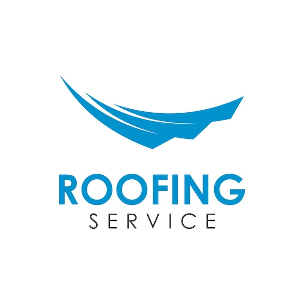 屋根ふきの不動産建設のロゴのデザインのベクトル
