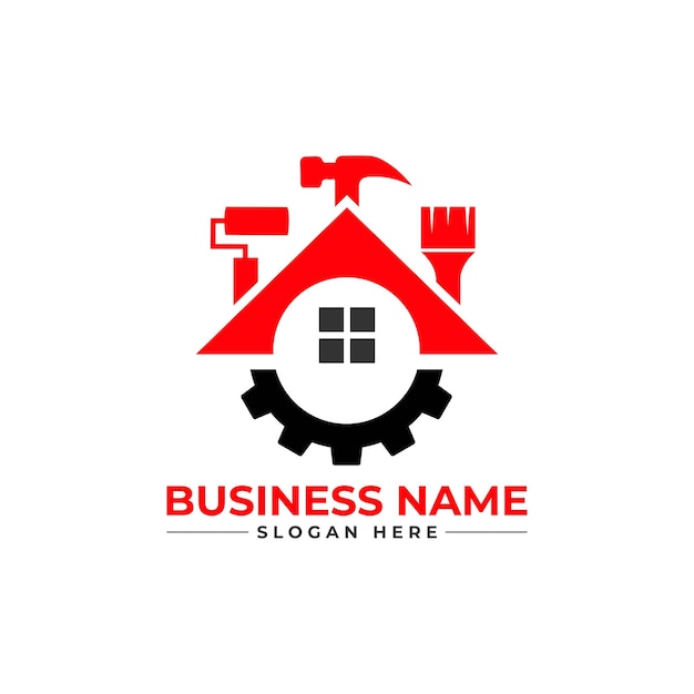 roofing, remodeling, handyman, home renovation, decor logo