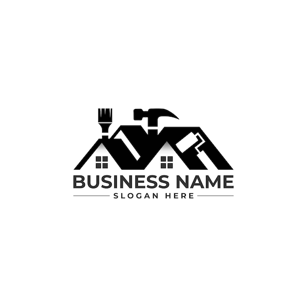 roofing, remodeling, handyman, home renovation, decor logo