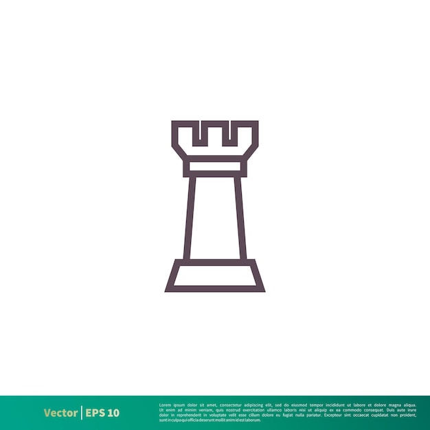 Rook Chess Icon Vector Logo Template Illustration Design Vector EPS 10