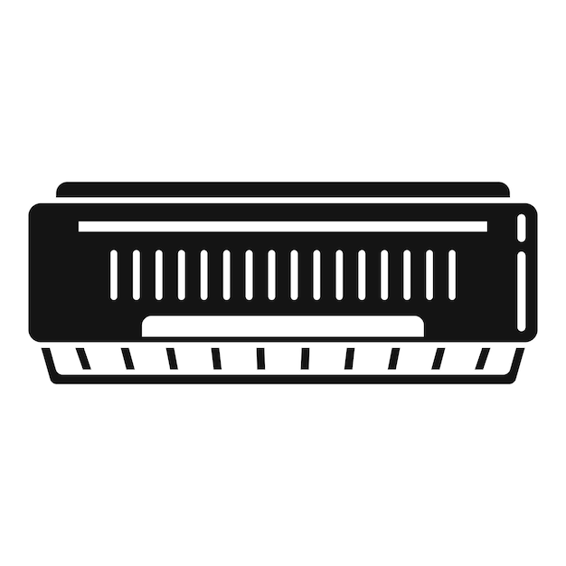 방 에어컨 아이콘 웹 디자인을 위한 방 에어컨 벡터 아이콘의 간단한 그림은