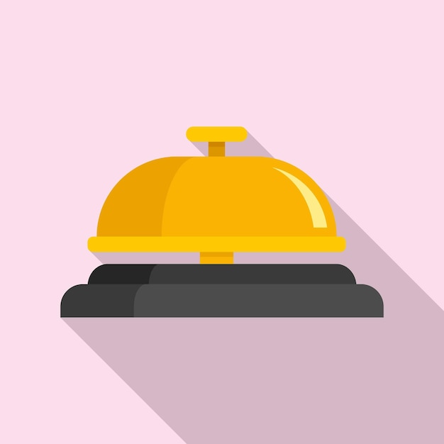 Room service bell icon Flat illustration of room service bell vector icon for web design