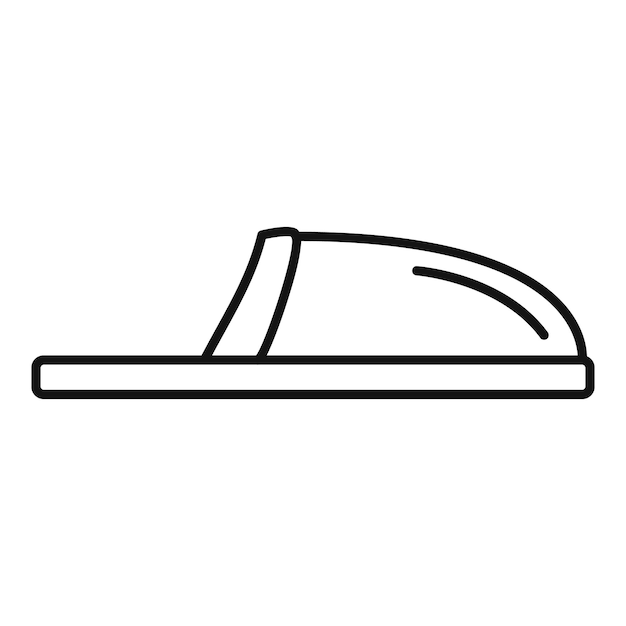 Room slipper icon outline vector Sandal footwear Beach shoe