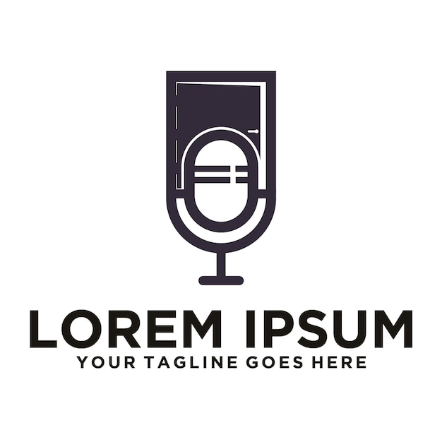 Design del logo del podcast room talk