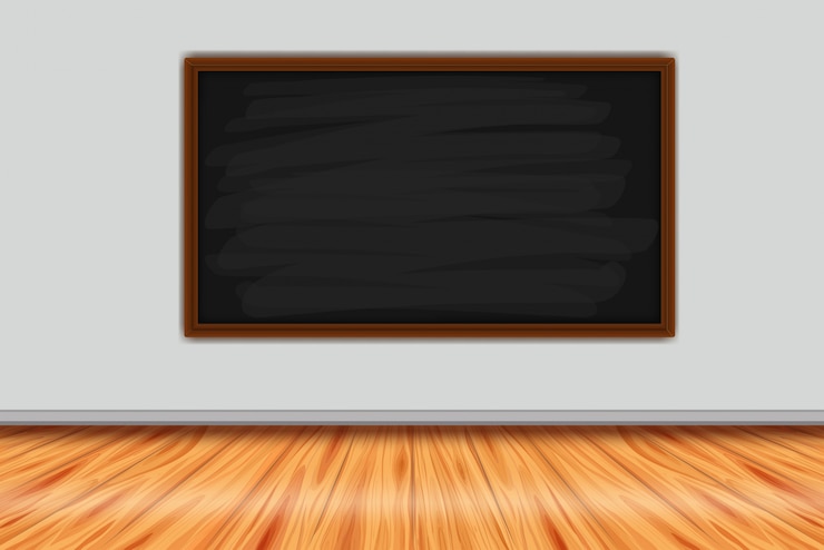 Vector room with chalkboard on the wall