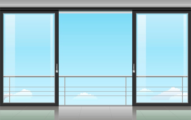 room with a sliding door