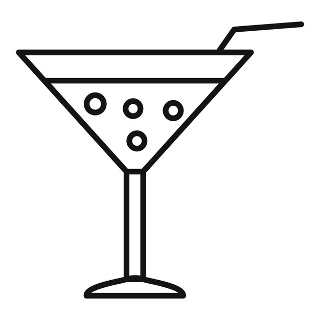 Roomservice cocktail pictogram Overzicht roomservice cocktail vector pictogram voor webdesign geïsoleerd op een witte achtergrond