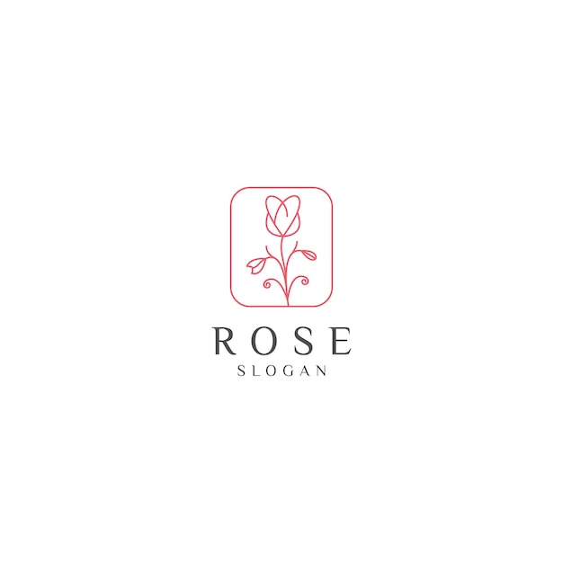 Roos logo ontwerp icoon vector