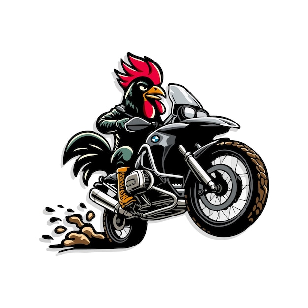 Rooster Adventure Motorcycle Logo