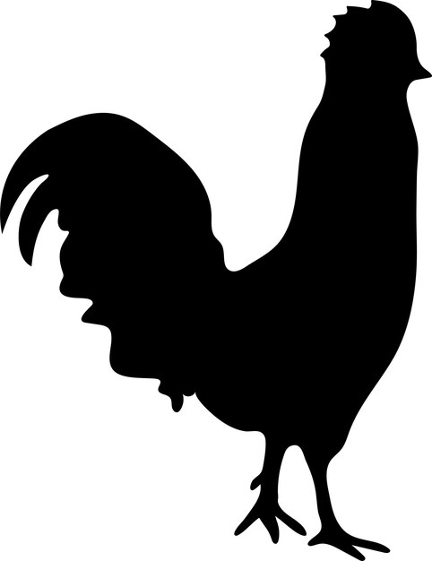 Vector rooster chicken silhouette or vector file chicken vector illustrations