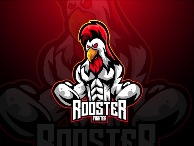 The rooster fighter esport logo